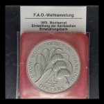 Moeda de MontSerrat - 4 Dollars - 1970 - Elizabeth II FAO - Inauguração do Banco de Desenvolvimento do Caribe - Cupro-Niquel • 28 g • 38 mm