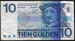 Cédula da Holanda - 10 gulden - 1968 - MBC