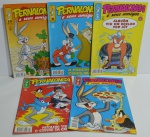 Revistas em Quadrinhos Pernalonga números 6,7,8,9 e 10, Abril Jovem