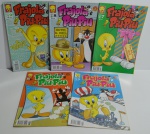 Revistas em Quadrinhos Frajola e Piu Piu números 5,6,7,8 e 9, Abril Jovem