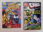 Revista em Quadrinhos GRANDES HERÓIS MARVEL. Cable Nº 58. Editora Abril Jovem. Bom estado/<br> GRANDES HERÓIS MARVEL. Força Tarefa Nº 55. Editora Abril Jovem. Muito bom estado.