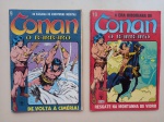 Revista em Quadrinhos Conan. O Bárbaro. Editora Abril Jovem. Nºs 9 e 10. Bom estado de conservação. Ambas sem os grampos.