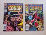 Revista em Quadrinhos Conan. O Bárbaro. Editora Abril Jovem. Nºs 32 e 35. Bom estado de conservação.