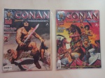 Revista em Quadrinhos Conan. O Bárbaro. Mythos Editora. Nºs 24 e 25. Bom estado de conservação.