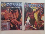 Revista em Quadrinhos Conan. O Bárbaro. Mythos Editora. Nºs 26 e 28. Bom estado de conservação.