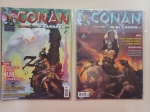 Revista em Quadrinhos Conan. O Bárbaro. Mythos Editora. Nºs 32 e 35. Bom estado de conservação.