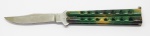 COLECIONISMO - Canivete, canivete militar, cabo em metal com pintura camuflada. Med. 23 cm.