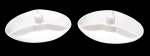 PORCELANA - Lote de 2 petisqueiras em porcelana branca. Med. 6x17 cm.