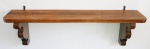 MOBILIÁRIO - Prateleira em madeira nobre com cantos arredondados. Med. 36x170x27 cm.