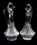 CRISTAL - Lote de jarras sem tampa em cristal lapidado. Alt. 19 cm.
