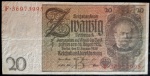 ALEMANHA 20 REICHSMARK 1929 MBC VALOR ESTIMADO EM CATALOGO PARA MBC 15 DOLARES ( 87,00 REAIS )