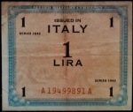 ITÁLIA 1 LIRA 1943 ALIANÇA MILITAR