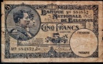 BÉLGICA 5 FRANCOS 2 NOVEMBRO DE 1926. VALOR ESTIMADO EM CATALOGO 30 DOLARES ( 174,00 REAIS )