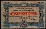 VILLE DE STRASBOURG 50 CENTIMES 1918 ( REGIONALISMO FRANCES ) ESCASSA