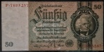 ALEMANHA  50 REICHSMARK 30 DE MARÇO DE 1933 MBC . VALOR ESTIMADO EM CATALOGO PARA MBC 15 DOLARES ( 87,00 REAIS )