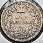 REINO UNIDO ONE SHILING 1846 PRATA .925% 5.6 GRAMAS, 23.5 MM .VALOR ESTIMADO EM CATALOGO PARA MBC 75 DOLARES ( 435,00 REAIS ) BC 38 DOLARES ( 220,00 REAIS )