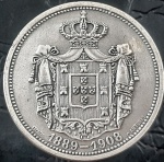 MEDALHA PORTUGAL  1908 PRATA .917% 3.00 GRAMAS. SÉRIE REIS DE PORTUGAL
