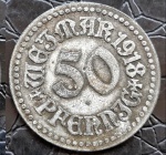 SAXE - WEIMAR - EISENACH 50 PFENING 1918 ZINCO 3.24 GRAMAS, 24 MM