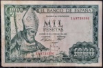 ESPANHA 1000 PESETAS 1965 ( 1971 ) SAN ISIDRO . VALOR ESTIMADO EM CATALOGO PARA MBC 40 DOLARES ( 232,00 REAIS )