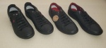 FERRACINI - Dois pares de sapatenis em couro preto, modelos diferentes. Tamanho: 43. Fabricado no Brasil. Novos e sem uso.