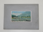 NEY TECIDIO (Rio de Janeiro - RJ 1929) "Piratininga" óleo sobre eucatex, 12 x 22cm. Assinado. Moldura 28 x 38cm.