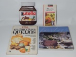 LIVRO (4) - Quatros livros de culinária: "Recebendo com Charme, Aprenda a Fazer Queijos, Sem Receitas Light, As 30 Melhores Receitas Nutella."