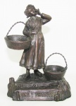 A. Ouvel - Escultura europeia em petit-bronze, representando "Ohé Passeur". Alt. 17 cm.