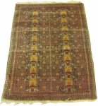 Tapete Belouche, med. 1,15x0,87 = 1,00 m2. Franja no estado.