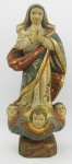 Nossa Senhora - Imagem do sec. XIX, em madeira policromada. Alt. 20,5 cm.