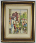 LEUNAM (MANUEL SANTOS) - PAISAGEM DE RUA - OST - 40X30. Pintor Português.