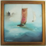 SATYRO MARQUES - BARCOS NO MAR - OST - 50X50cm.