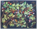 Tapeçaria - Flores em policromia - 103x134cm. Emoldurada.
