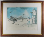 SALVADOR DALI - PAISAGEM METAFÍSICA - LITOGRAFIA - 48X60cm.
