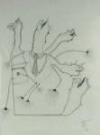 ROBERTO MAGALHÃES - PENSAMENTO - DESENHO - 43X36cm. Sem moldura.