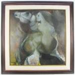 ROBERTO DE ALMEIDA - JOVEM A CAVALO - OST - 60X60cm. Dat. 74.