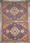 Par de tapetes Tabriz. Med. 0,82x0,58 = 0,47m2.