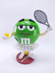 M&M - Dispenser do Chocolate M&m´s com tema de Tênis, Cor verde, Medindo 21 cm de altura, conforme fotos. conservado
