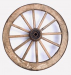 Antiga Roda de carroça em madeira e ferro. Med. Diâm. 72 cm.