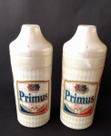 Par de Camisinha de cerveja Primus, Marcas de uso.