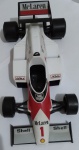 Miniatura Burago Mc Laren MP4/2 - Alain Prost #1    escala 1:24   Fabricada na Itália -  código 6106 - item de coleção sem embalagem -  muito bem conservada.