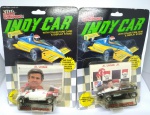 Lote 2 Miniaturas Racing Champions Indycar- 1989  Al Unser - #25  e Al Unser Jr.   escala 1:64  die cast chassis -  itens de coleção nas cartelas fechadas  miniaturas íntegras  cartelas com  sinais