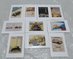 Lote 10 Cartões Citröen    Formato: 12cm X 18cm - cartões com reprodução de gravuras publicitárias criadas para a Citröen ao longo de sua história.