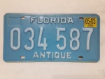 Linda placa americana de automóvel do estado da Florida, especial para carros antigos. medindo 15,5 x 30,5 cm