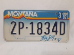 Linda placa americana de automóvel do estado de Montana, ultimo uso em 1992. medindo 15,5 x 30,5 cm