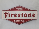 Linda placa da famosa fabricante de pneus FIRESTONE,  medindo 15 x 28 cm