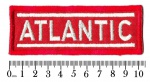 Colecionismo - Antigo bordado dos postos de combustíveis Atlantic. Peça utilizada nos macacões dos frentistas. Bordado sem uso. O bordado mede 10,5 cm X 4,0 cm.