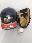 Kit Beisebol RAWLINGS, novo, para jovem, capacete de batedor, luva e bola