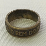 MILITARIA (R022) - REVOLUÇÃO DE 1964 - ALIANÇA INFANTIL - DEI OURO PARA O BEM DO BRASIL - ORIGINAL DE ÉPOCA.