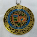 MILITARIA (R037) - Medalha MENÇÃO HONROSA, conferida pela Associação dos Ex-Combatentes do Brasil - Conselho Nacional quando do Concurso Nacional de Poesias - (Senta a Pua / A Cobra vai Fumar).