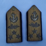 MILITARIA (R044) - ANTIGO par de PLANINAS bordadas DE OFICIAL INTENDENTE DA MARINHA BRASILEIRA.